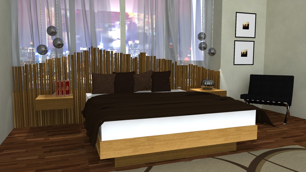 Liquirizia bed in walnut 1