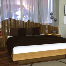 Liquirizia bed in walnut 1