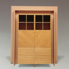 Luigi glass-cupboard large in cherry wood and laquered