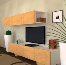 Semplice sideboard tv in oak and laquered 1