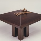 Micene table in oak coloured wengè 4